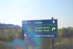 comrades road sign